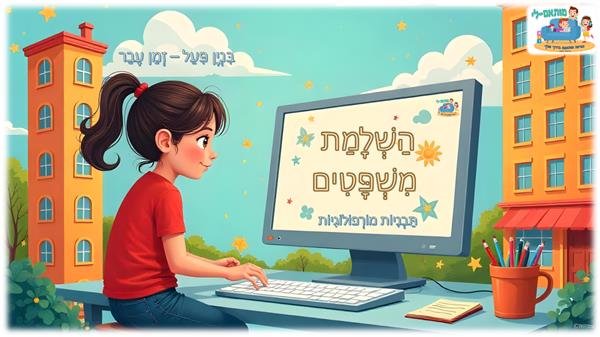 השלמת משפטים - פעל- עבר